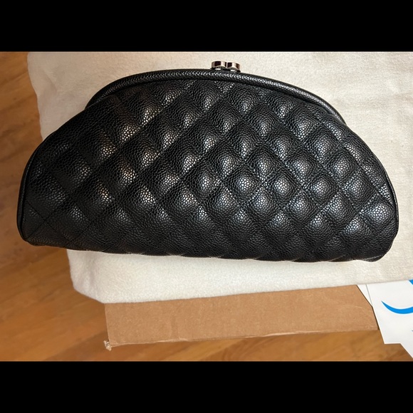 CHANEL Handbags - Black Quilted Caviar Leather Timeless Clutch Bag-sold elsewhere